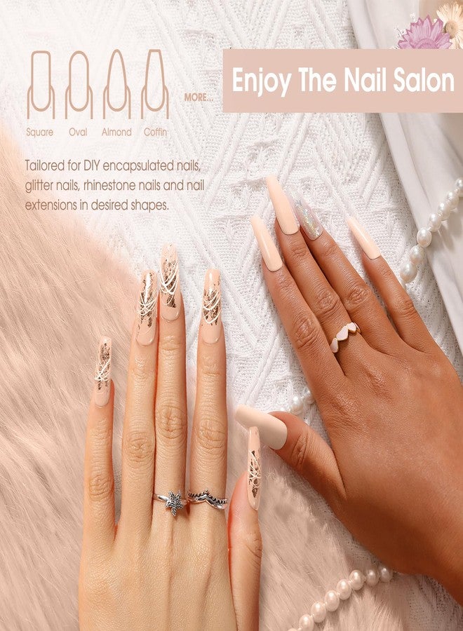 ROSALIND Nude Poly Extension Gel, 2.7 oz Light Nude Poly Nail Gel Builder for Nail Art Decoration, Thickening Extension Easy to DIY Use at Home Need UV Lamp - Image 2